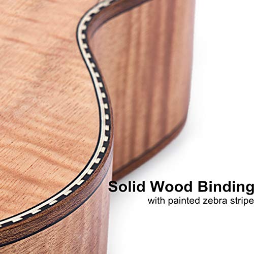 Kmise 26 Inch Tenor Classical Ukulele Kit Tiger Flame Okoume Wood For Beginner And Professional Player #TOP7