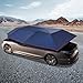 Car Sun Shade for Outdoor Parking, 13.8x7.2ft Semi-Automatic Pop Up Car Tent, UV Waterproof Sun Rain Protection with Hydraulic System, Portable Foldable Cars Roof Cover for SUV MPV Sedan, Navy Blue