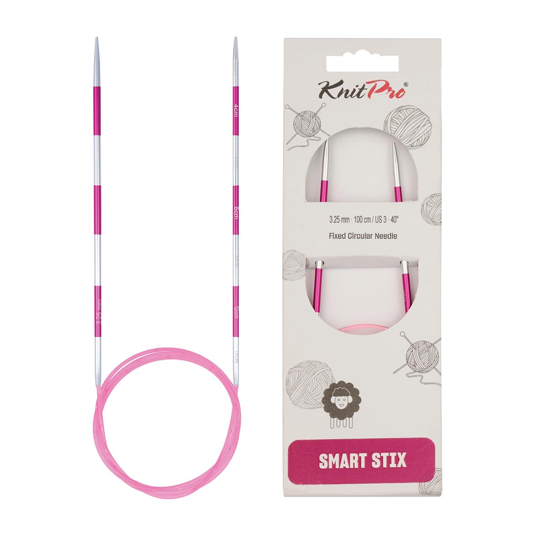 KnitPro Smartstix Fixed Circular Needles 40" (100cm) | 3.25mm