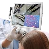 【15-ZOLL-GROSSER BILDSCHIRM】 Die Sonde verwendet hochauflösende mikroskopische Bildsynthesetechnologie, um klare Bilder einzufrieren. Der 15 Zoll große LED-Bildschirm kann 4 Haarfollikel/Hautbilder auf demselben Bildschirm anzeigen