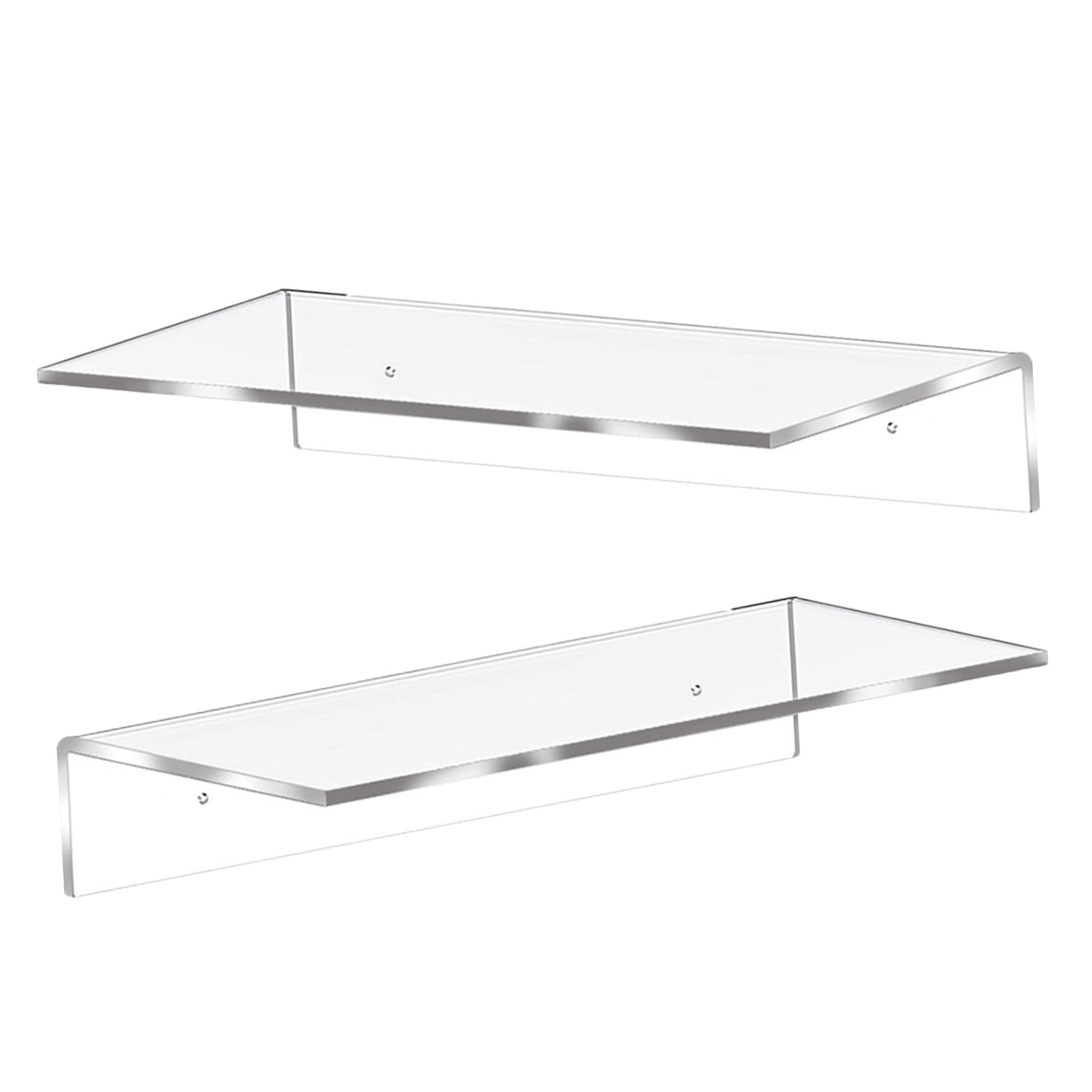 Estantes flotantes de plástico transparente BESPORTBLE juego de 2 organizadores de pared