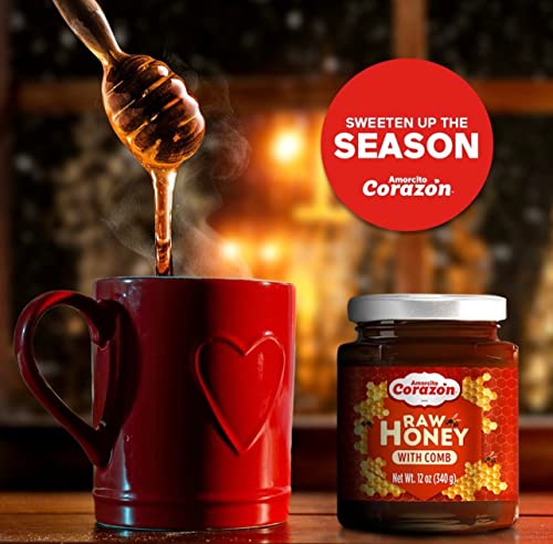 Amorcito Corazon Pure Raw Nautral Honey with Comb 12oz (340g) - Image 6