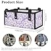 Noprintge Under Seat Rollator Bag or Tote for Four Wheel Rollator, Purple Daisy Print Rollator Walker Replacement Basket, Rollator Basket Accessory Organizer Storage Books and Essentials