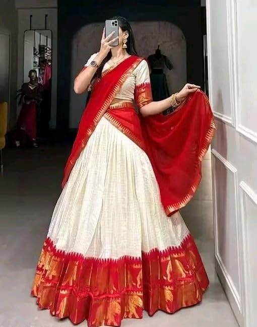 Image of RENVAANI FASHION Women's Traditional Un-Stitched Lehenga Choli | Lehenga Choli for Women | Ethnic Wear Heavy Work Lehenga Choli With Dupatta