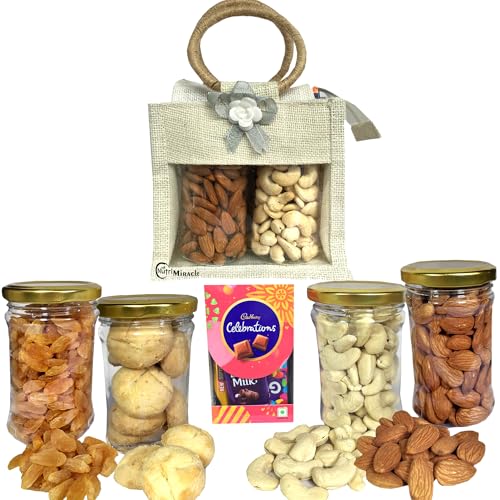 Image of NUTRI MIRACLE Christmas Dry Fruits Gift Pack | Corporate Dry Fruits Combo for Relatives