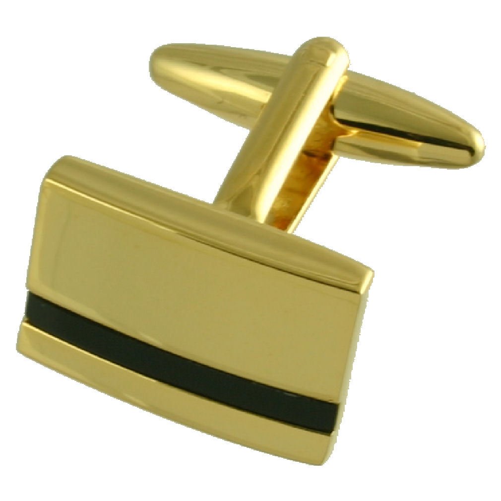Select Gifts Dress Studs Black Onyx Gold-Tone Cufflinks Dinner Shirt Set