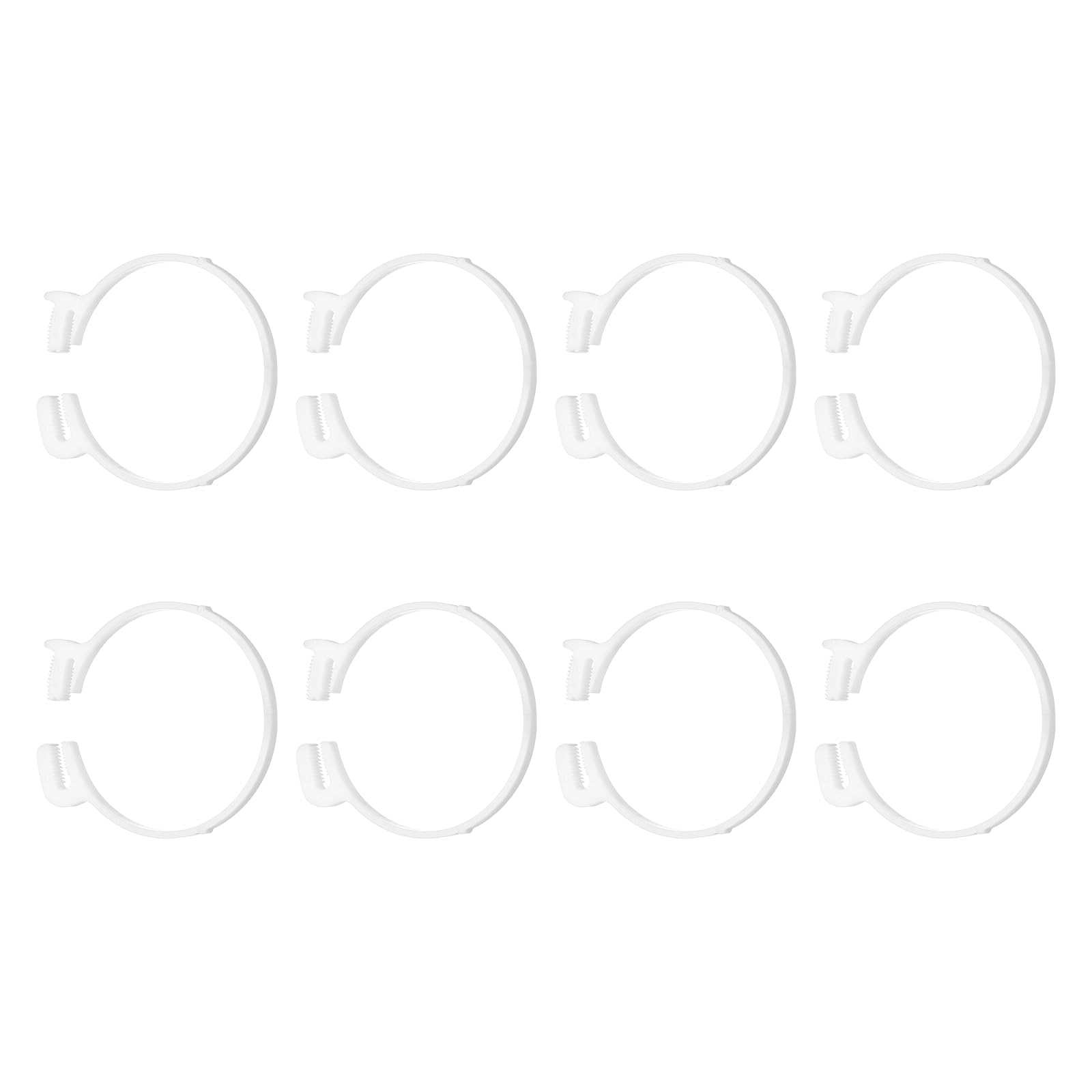 sourcing map 8pcs Double Snap Grip 71-74mm Plastic Hose Clamps โ image 1