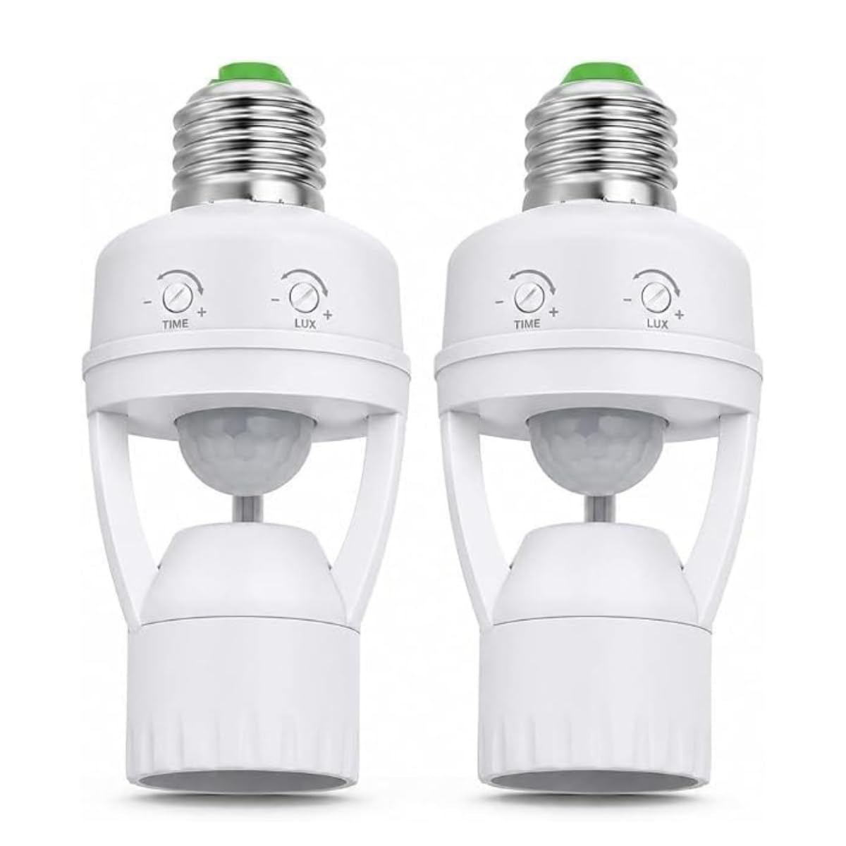 Kit 2 Sensor de Presença com Fotocélula Soquete E27 Bivolt 110V/220V Detecção 360°
