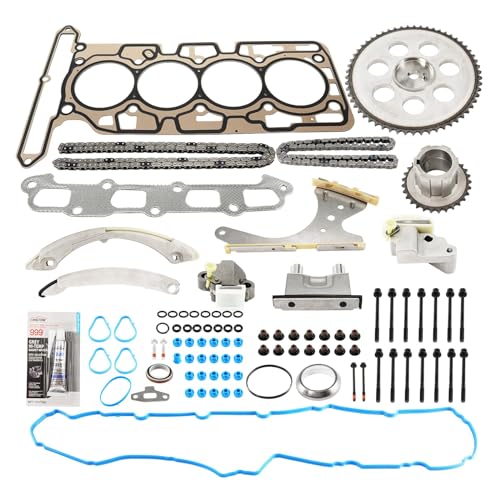 Image of KAC 30PCS Engine Cylinder Head Gasket Set for 2007-2011 Canyon 2.9L DOHC, 2007-2011 Colorado 2.9L DOHC, 2007-2008 i-290 Head Gasket with Engine Timing Kit Bolt OEM#HS26389PT, ES71334