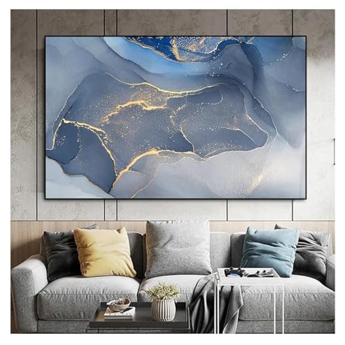 Affiches sur toile géométrique et marbre doré d'art mural contemporain chic 60x90 cm