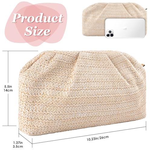 Image of ERKOON Clutch Purse for Women Elegant Pleated Evening Bag Crossbody Shoulder Handbag Envelope Bag with 2 Detachable Chain