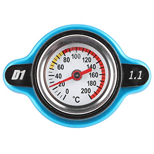 Tappo del radiatore termostatico, tappo del radiatore termostatico universale Coperchio del serbatoio dell'acqua a tenuta stagna con indicatore della temperatura(Testa grande 1.1bar) adatto per 1997