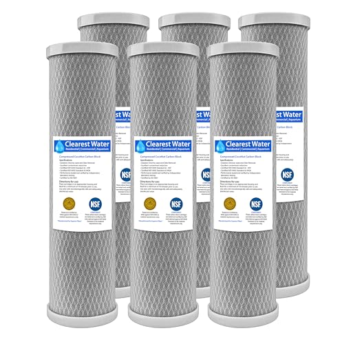 Superior Filters 5 Micron CTO Carbon Water Filter - Whole House Carbon Coconut Filter Block Cartridge Compatible with All Whole House Water Filter Cartridges (20