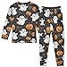 Boccsty Cartoon Ghosts Pumpkins Halloween Pajama Sets 2 Piece Long Sleeve PJs Set Comfy Sleepwear Nightwear for 5Y Multicolor