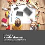 2 Stück Aufbewahrungskorb 0,7L mit Griffen - BPA-Frei - Organizer (20 x 10 x 5 cm/Anthrazit) - Körbchen für Bad Küche Schlafzimmer, Haushaltskorb