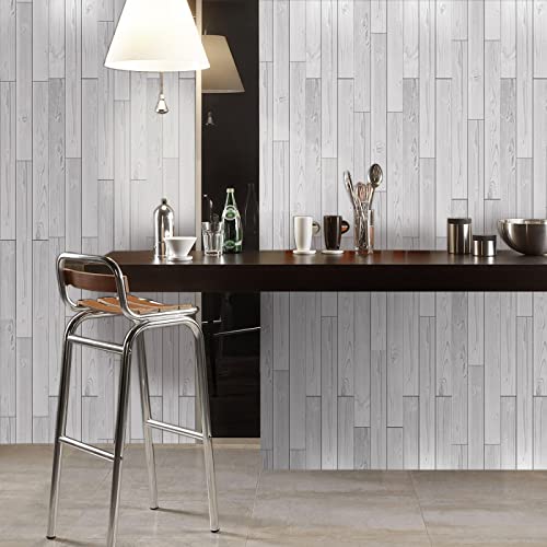 Pegatinas for azulejos, pegatinas for azulejos de baño, pegatinas for azulejos de cocina, pegatinas for azulejos, 30 x 300 cm, color gris claro, palo de madera for azulejos, salpicaduras de cocina, az