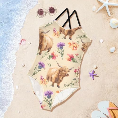 Image of Cartoon Frogs Girls One Piece Swimsuits Summer Quick Dry Beach Bathing Suit