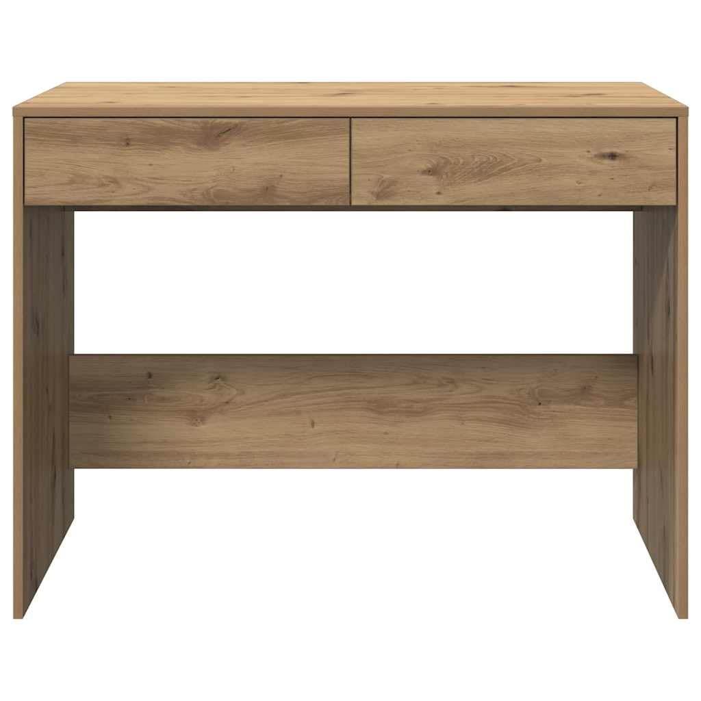 Schreibtisch Artisan-Eiche Holzwerkstoff 101x50x76,5 cm mit Schublade Stauraum für Homeoffice Arbeitszimmer und Jugendzimmer ergonomisch platzsparend Ablage für PC Laptop und Gaming