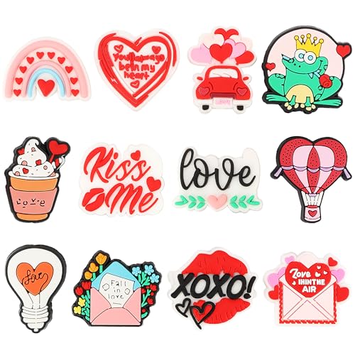 12PCS Valentine's Day Silicone Focal Beads Craft for Beadable Pen Making