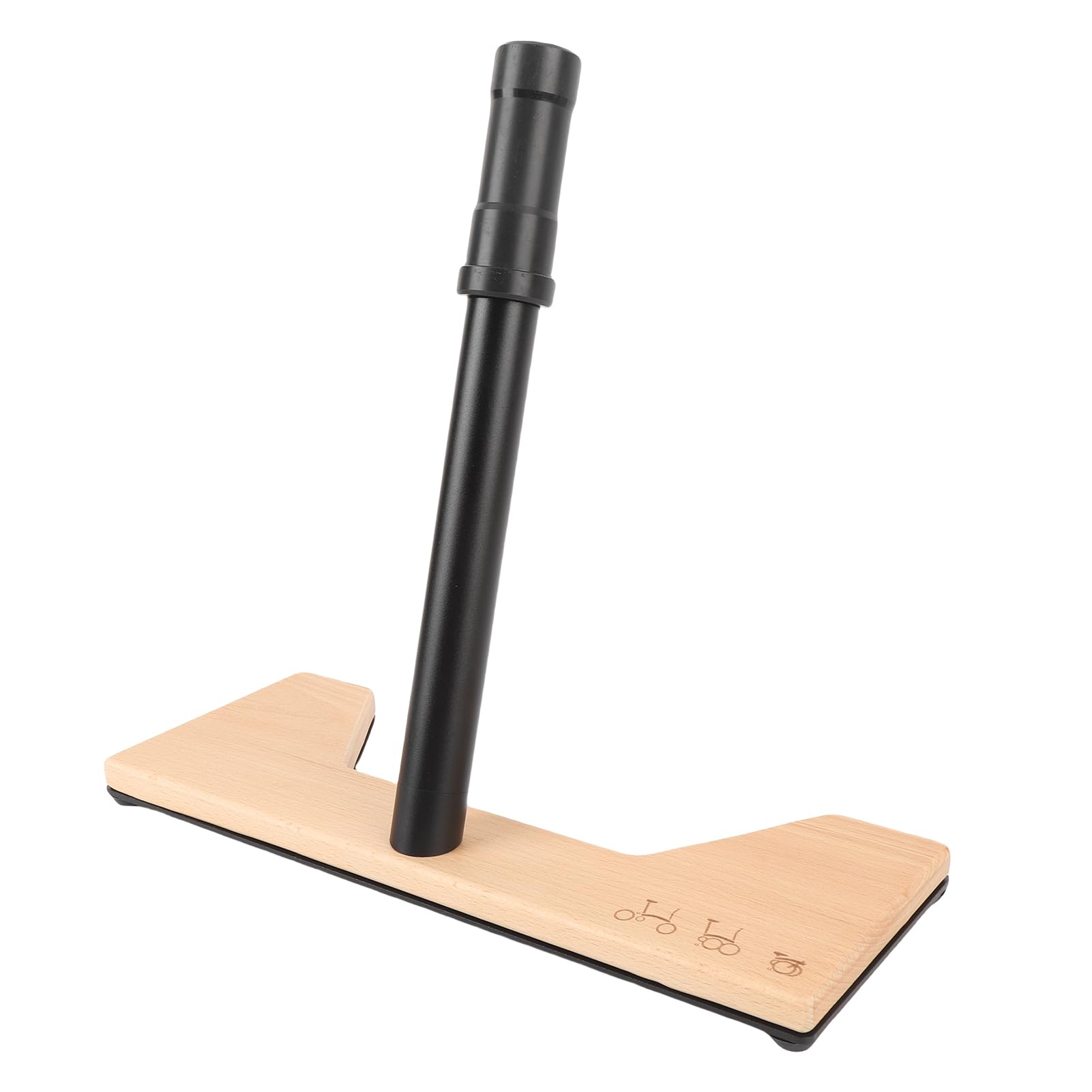 Tbest Portabici Pieghevole in Legno Massello Espositore da Pavimento in Alluminio per Garage per Interni Ed Esterni