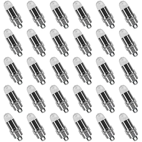 LIHAO 24 x Mini LED Bombillas Luz Blanca para Globo Decoración (24 piezas) Cover