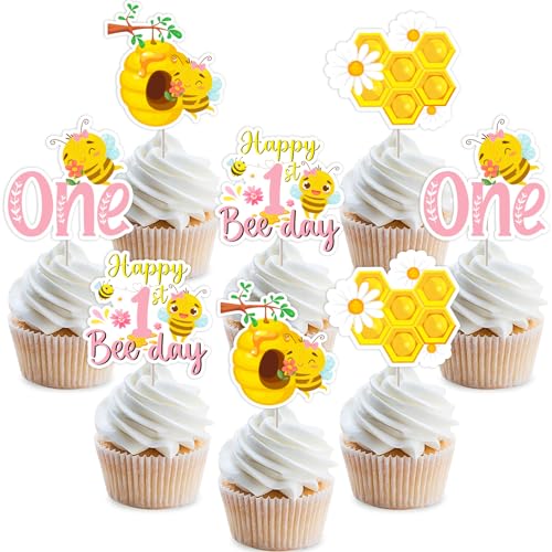 Décoration anniversaire abeille 36 pièces pour fête premier anniversaire