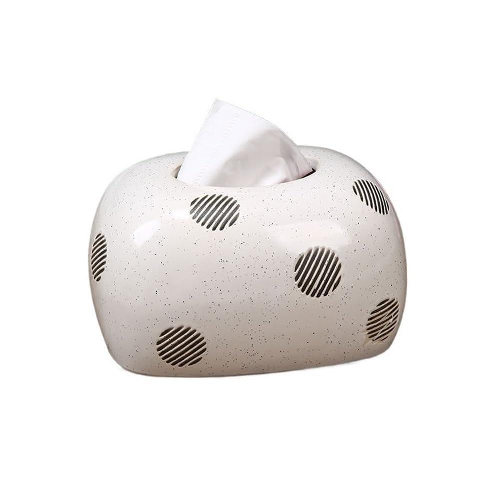 Pudełko na chusteczki Pudełko na chusteczki prosty okrągły wzór do salonu ceramiczne pudełko na serwetki Uchwyt na serwetki z papieru chusteczkowego