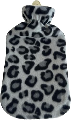Home Classix Animal Print Fleece Hot Water Bottle, 1.5 Liter Capacity