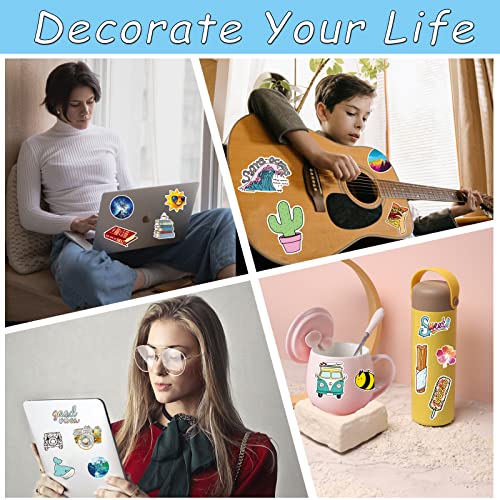 Inadwef Stickers For Water Bottles, 100 Pcs Waterproof Vinyl Stickers, Aesthetic Stickers For Hydro Flask, Skateboard, Laptop, Mobile Phone, Suitcase, Cool Decoration For Kids, Teens, Adults #TOP1
