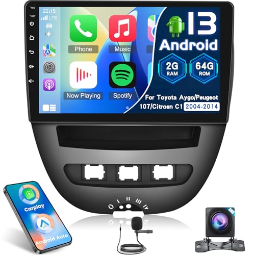 Autoradio Bluetooth pour trajets urbains en Toyota Aygo et Peugeot 107 Écran 10"