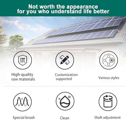 Genérico Limpiador eléctrico eficiente para Paneles solares: Herramienta de pulverización de Agua con Cepillo Giratorio para la Limpieza de techos, Ventanas y Paneles solares. Duradero, fácil de Usar