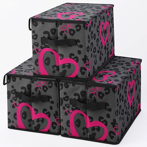 Image of Stackable Clothes Storage Bins with Lids 3 Pack | Closet Organizers Fabric Box for Home and Office,Blanket Clothes Organizers,Under Bed Storage Containers