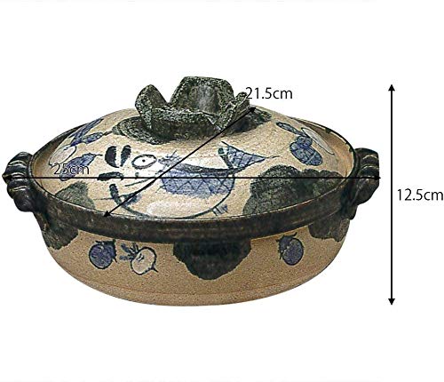 Amazon | 萬古焼 17-04243 土鍋 7号 深鍋 魚菜 21.5cm 1.4L | 萬古焼