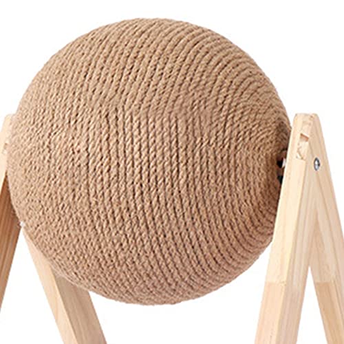 Bola para rascar gatos para evitar arañazos en muebles con base triangular 2