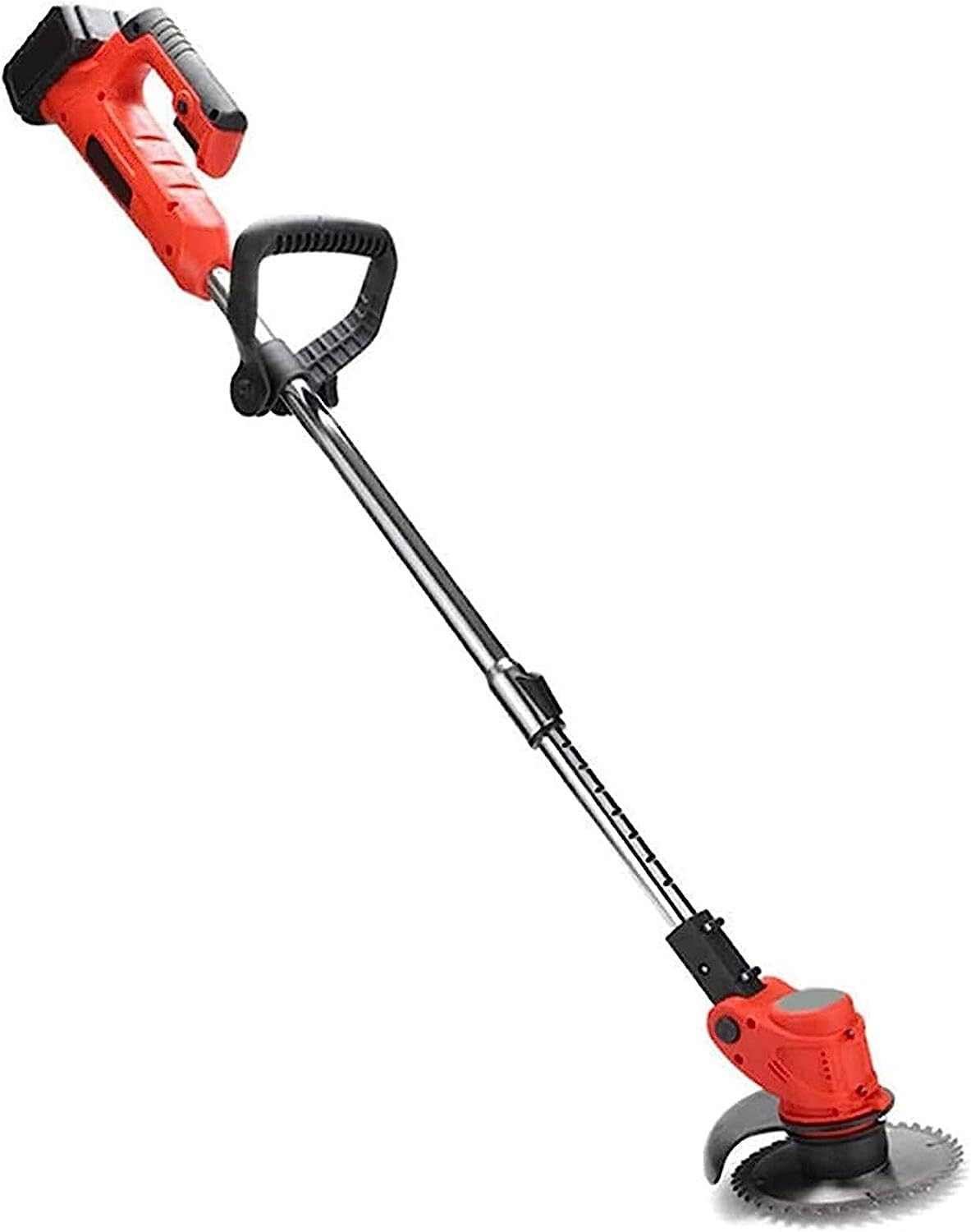 Tondeuse à gazon sans fil pour stopper le mal de dos grâce au manche réglable 24V