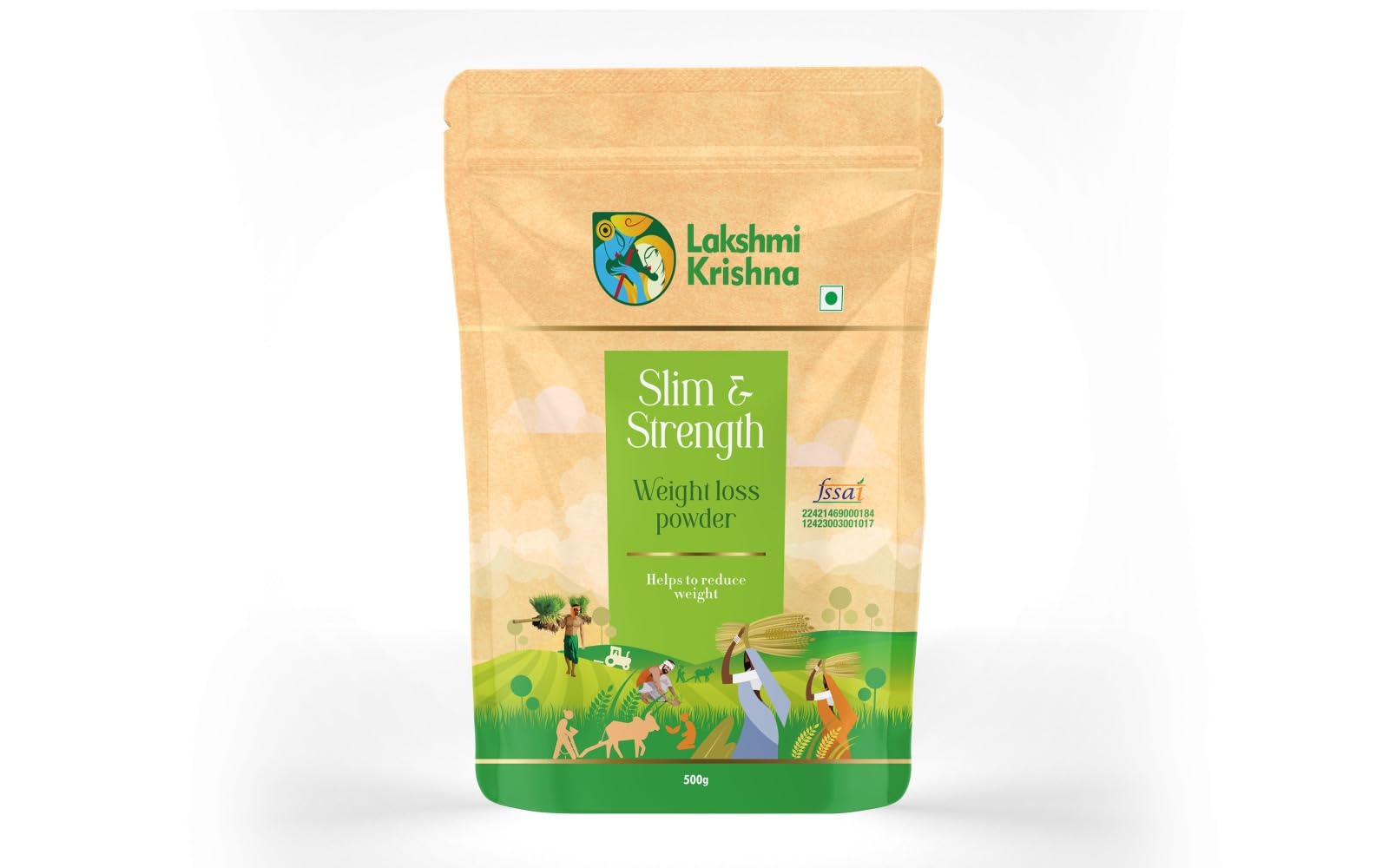 Lakshmi Krishna Naturals Slim & Strength Weight Loss Powder| Natural Weight Management & Energy Boost Formula | Supports Metabolism & Enhances Muscle Tone | Sugar-Free & Plant-Based"