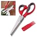 Latest Herb Scissors - Award Winning Stainless Steel 5 Multi Blades With Comfortable Ergonomic Handles Buy Today To Receive "Our 11 Herbs Every Cook Should Use"Ebook And Lifetime Replacement Warranty