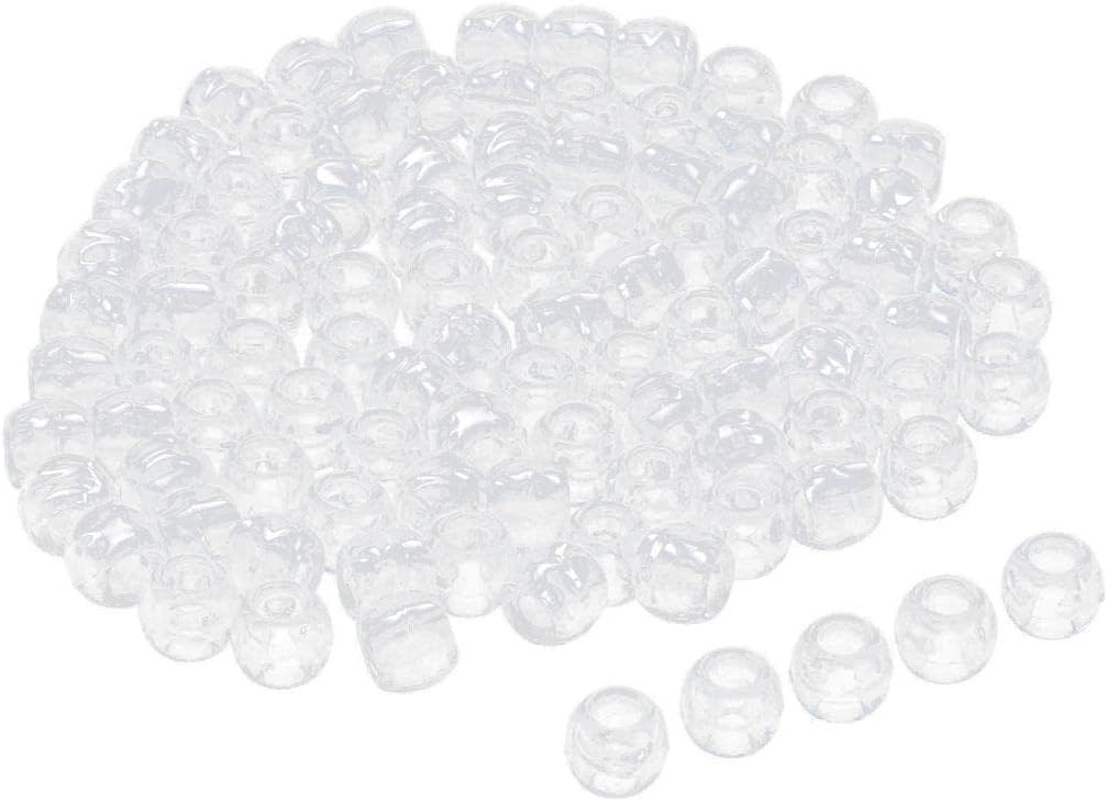 Lot De 100 Perles En Bois 5 Couleurs - Grand Trou 5mm - Pour Bijoux, Macramé, Tresses, DIY