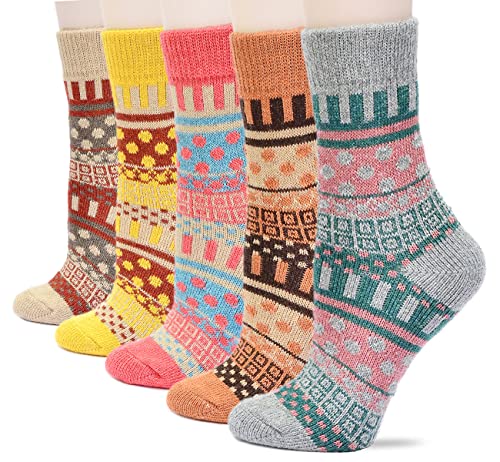 Image of Womens Wool Knit Winter Socks