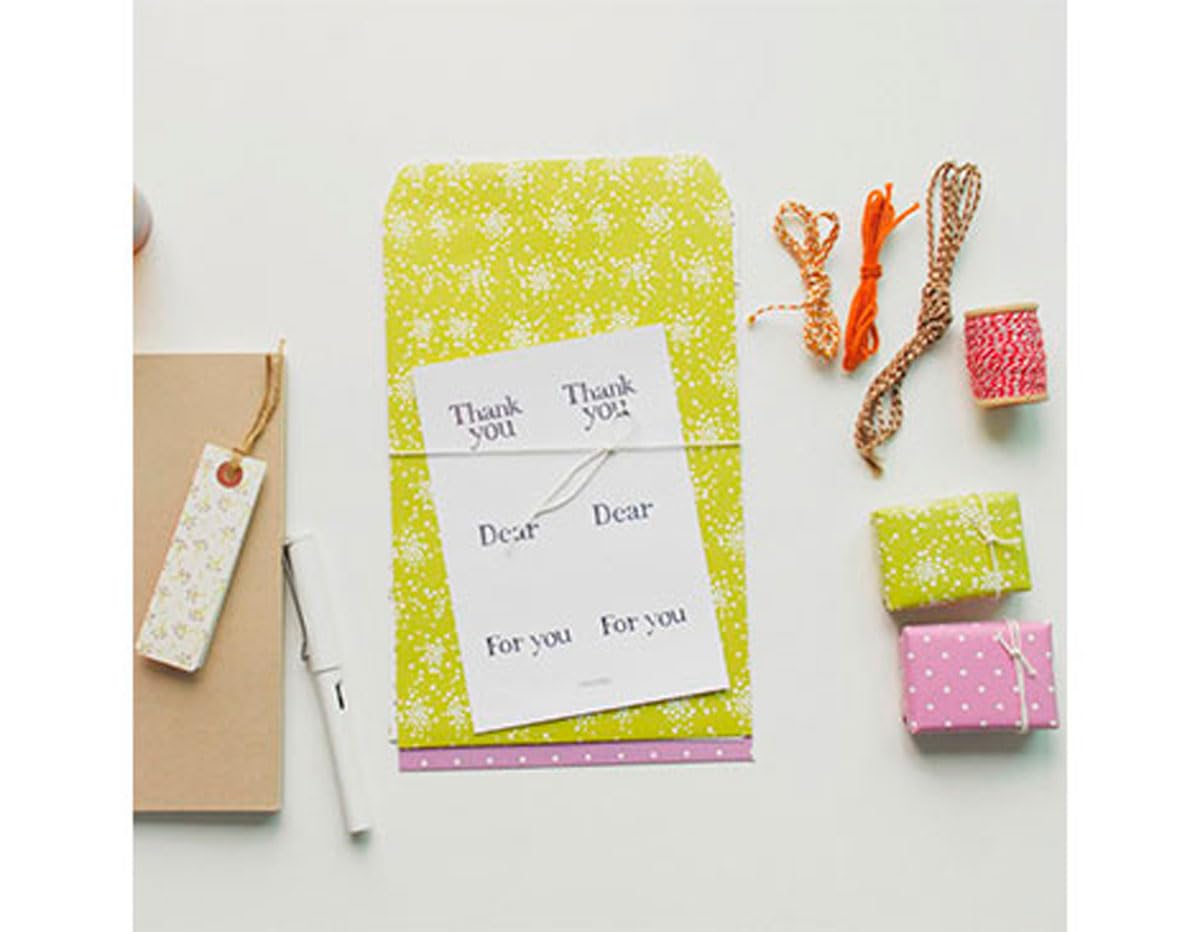 Dailylike Set of 6 Assorted Printed envelopes with Labels Vol. 1 Bouquet 16.5 x 25 cm. 3 Models, 2 envelopes per Model - Image 3