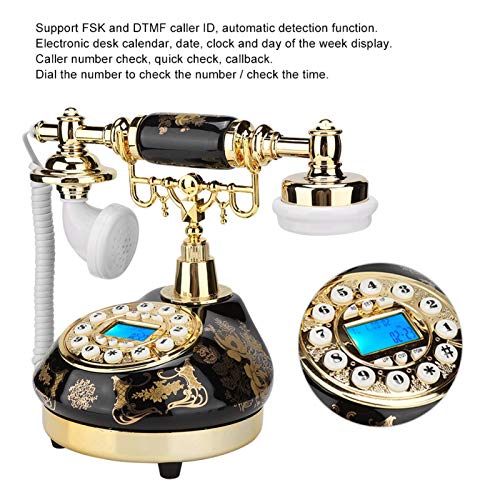Garsentx-Vintage-Telephone-Ms-9107-Ceramic-Black-Gold-Flower-Pattern-Rotary-Dial-Telephone-European-Style-Antique-Telephone-Home-Decor-Desk-Phone
