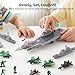 3 otters 27PCS Aircraft Carrier Toy Set, Army Men Military Set Battle Group Plastic Military Toy Aircraft Carrier Warplanes Battleship for Boys Kids Birthday Gift