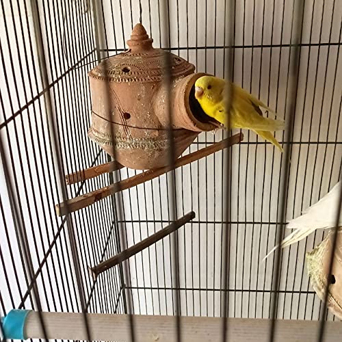 Image of KraftsKala Bird Nest with Two Whistles, Exciting Fun Water Whistles Mimics Bird Sounds for Balcony, Hanging Cage, Breeding Box for Sparrows, Budgies, Love Birds, Finches, Parakeets