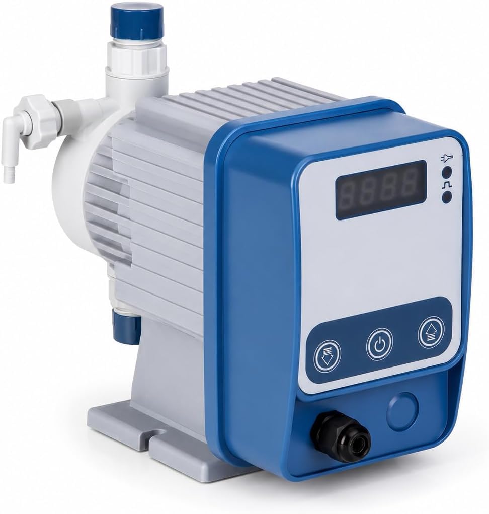 Pompe doseuse à membrane électromagnétique 220 V 6 L/H 5 bar | Design résistant aux acides et aux alcalins pour le traitement de l'eau et les applications de dosage chimique