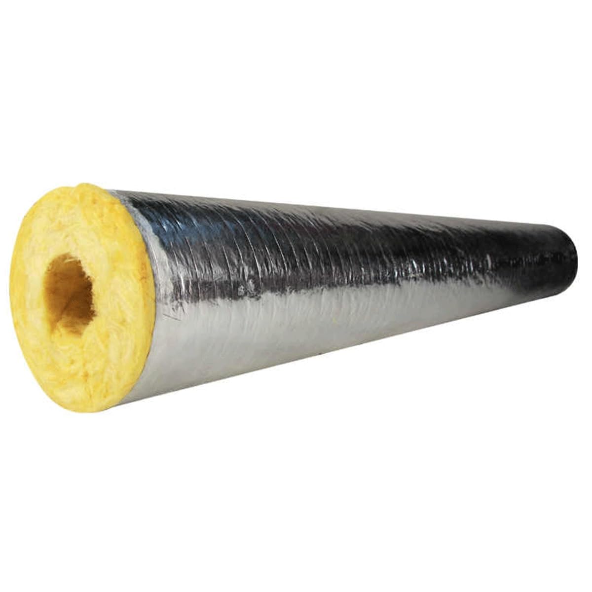Cubiertas for tuberías con lana de roca. Aislamiento de tuberías de vapor. Fundas for tuberías ignífugas y resistentes a altas temperaturas con lámina de aluminio(377X50mm)