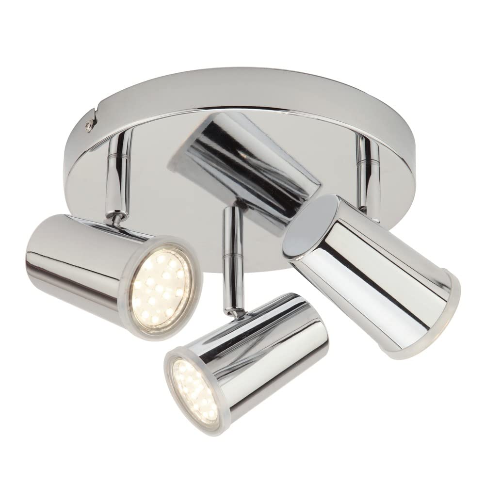 LITECRAFT Trisha Spotlight Plate Bathroom Adjustable 3 Light - Polished Chrome