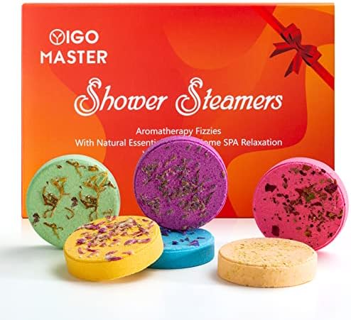 Shower Steamers Shower Bombs Aromatherapy Set of 6, SPA Gifts Perfect Gifts for Birthday, Mother's Day, Valentine's Day