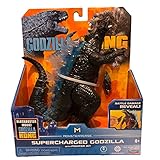 Monsterverse Godzilla vs Kong Supercharged Godzilla with Fighter Jet, King Kong Toy Action Figure