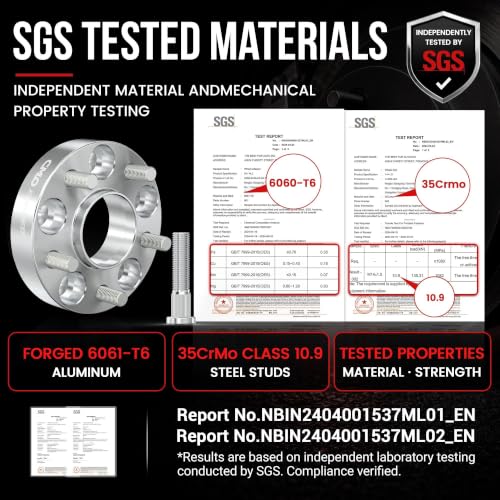Image of CMO 32mm (1.25 inch) 5x105 Wheel Spacers 56.5mm M12x1.5 Studs 2PCS Hubcentric