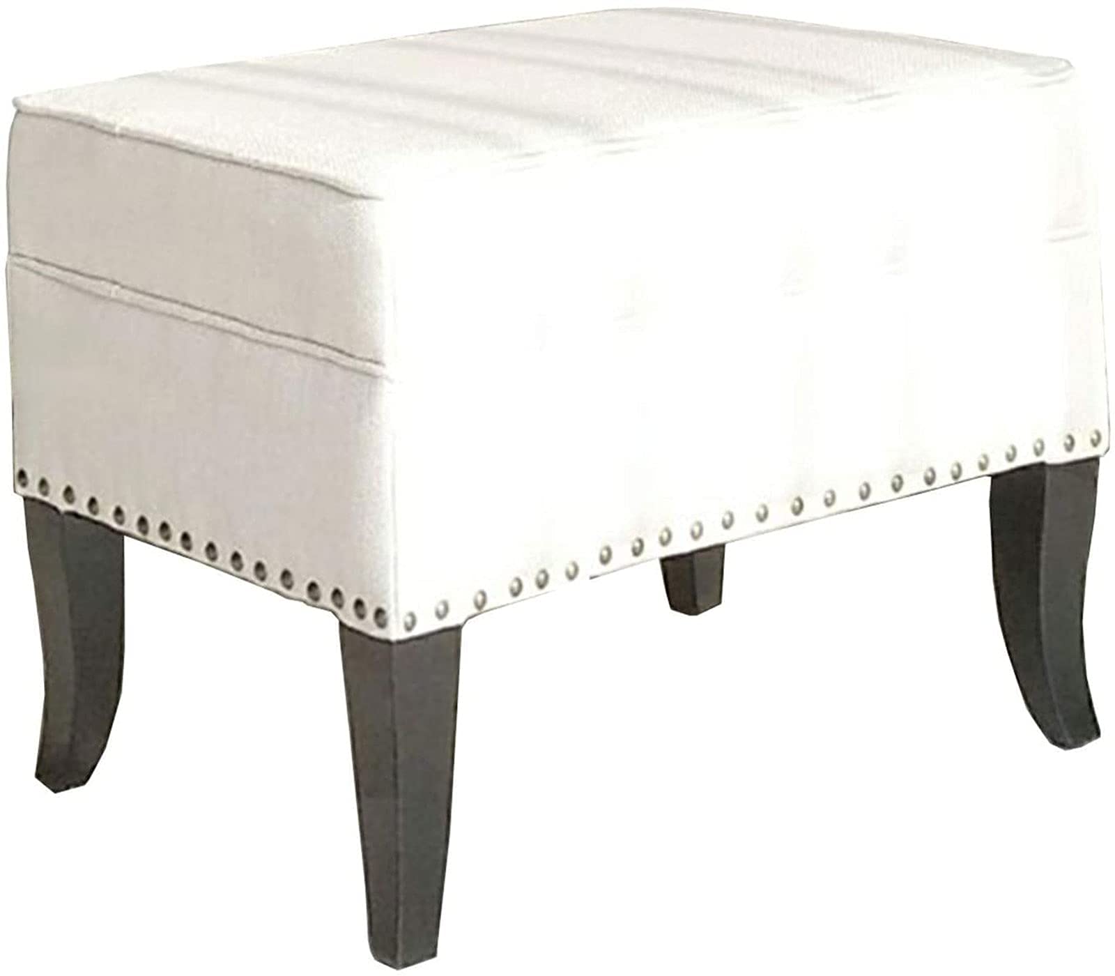 Banc de rangement maquillage en toile de jute pour chambre